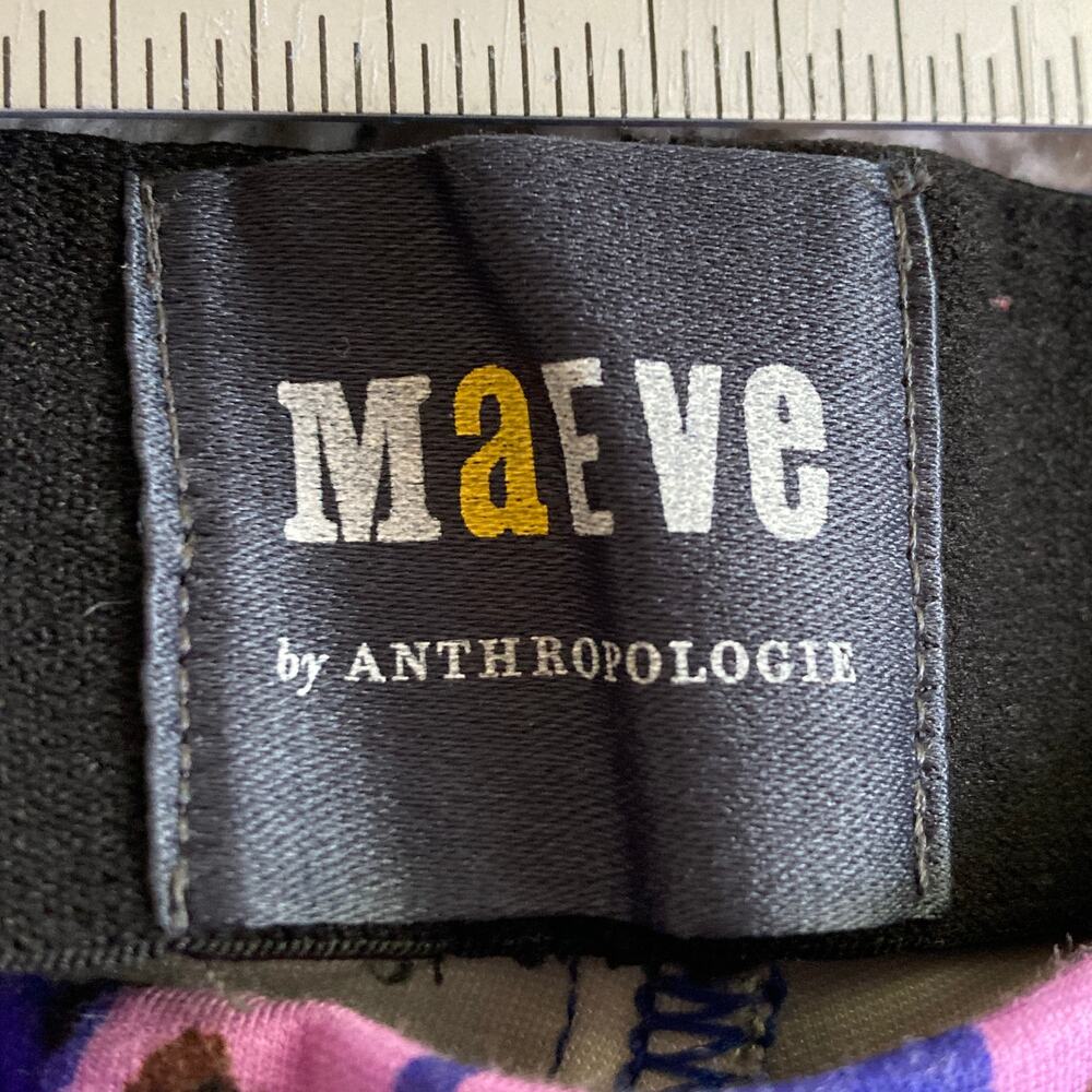 Anthropologie Maeve The Margot Pants Womens XS Blue Floral Kick Flare Cropped - Picture 3 of 11